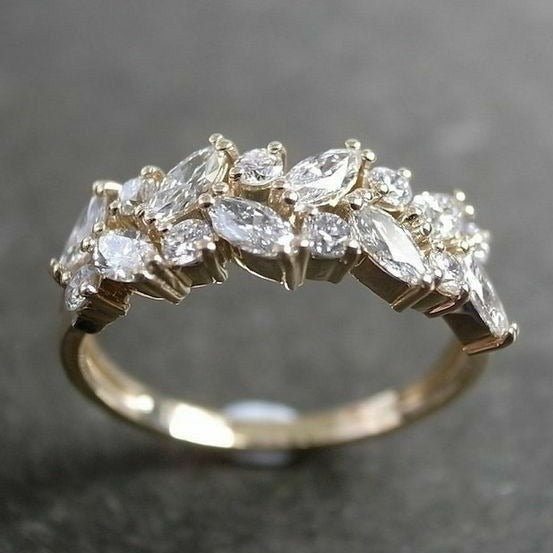 Bague vintage en zirconia