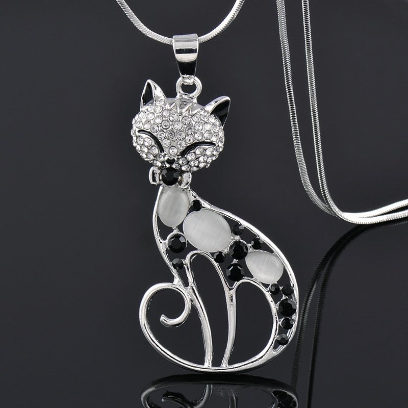 Collier Katzen der Liebe en argent sterling orné de zirconium