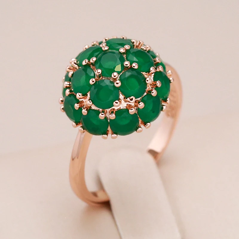 Bague élégante en zircon vert