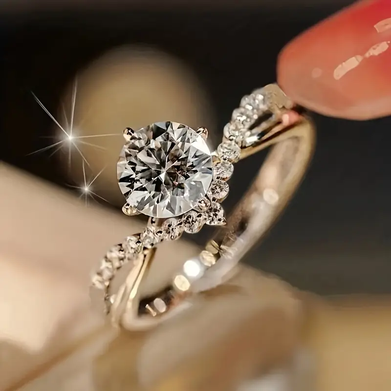 Bague enchanteuse avec cristal blanc