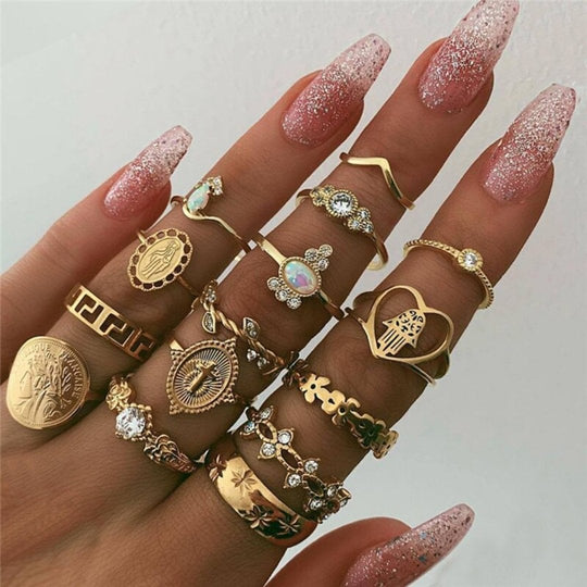 Ensemble premium unique avec 8 à 12 bagues