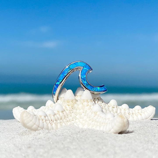Bague en opale et argent
