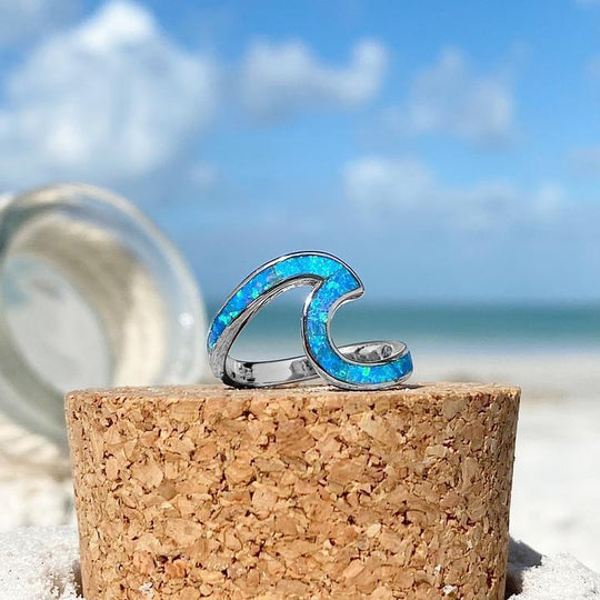 Bague en opale et argent
