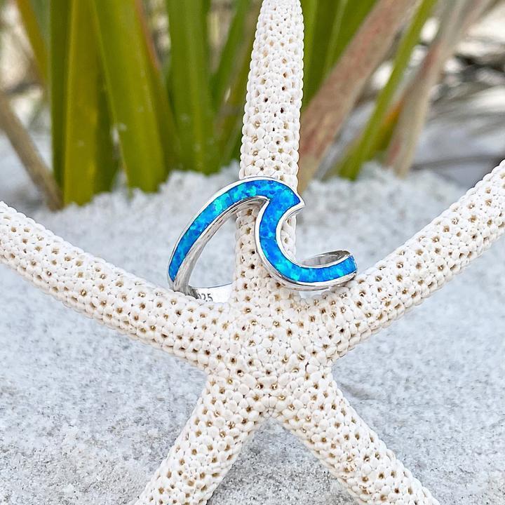 Bague en opale et argent