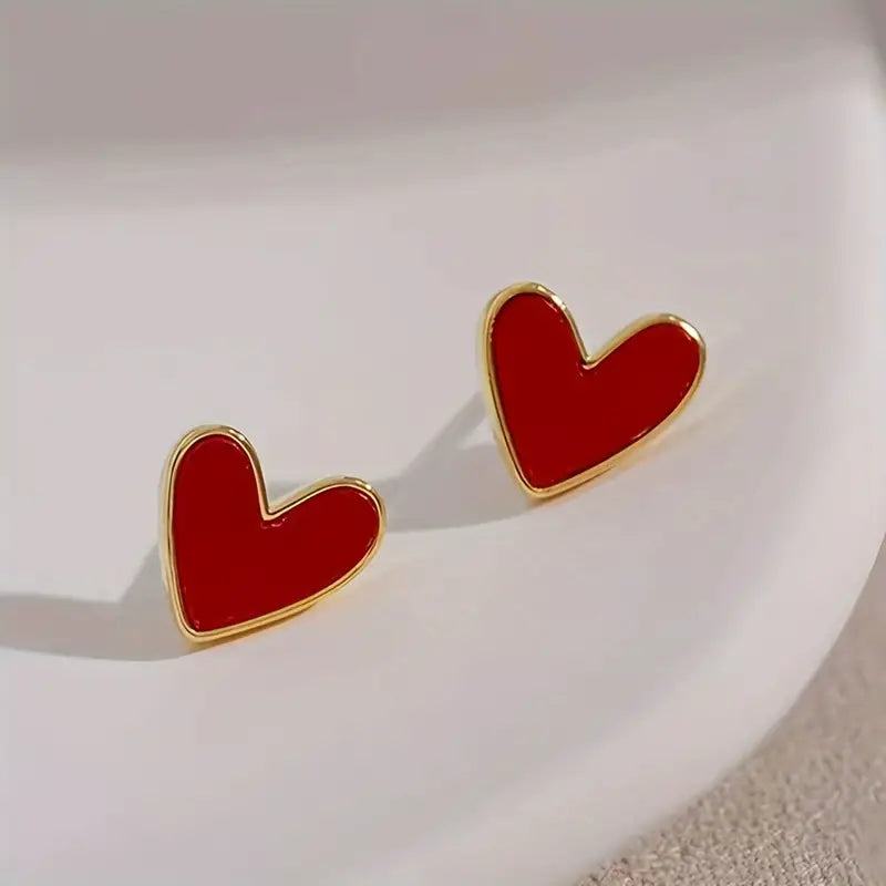 Mini boucles d'oreilles délicates en forme de cœur