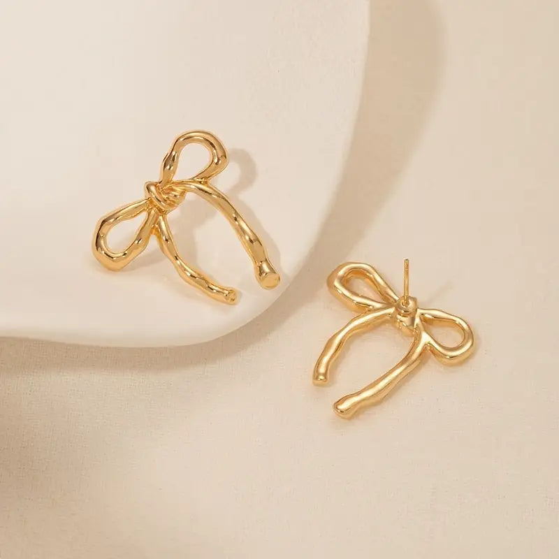 Boucles d'oreilles vintage chic à nœud