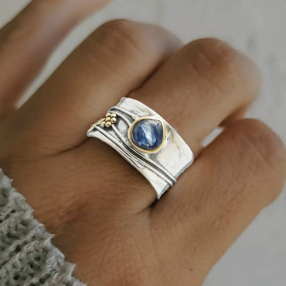 Bague de méditation en pierres de Bohème