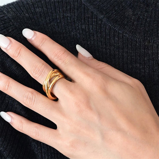 Bague superposée délicate et originale
