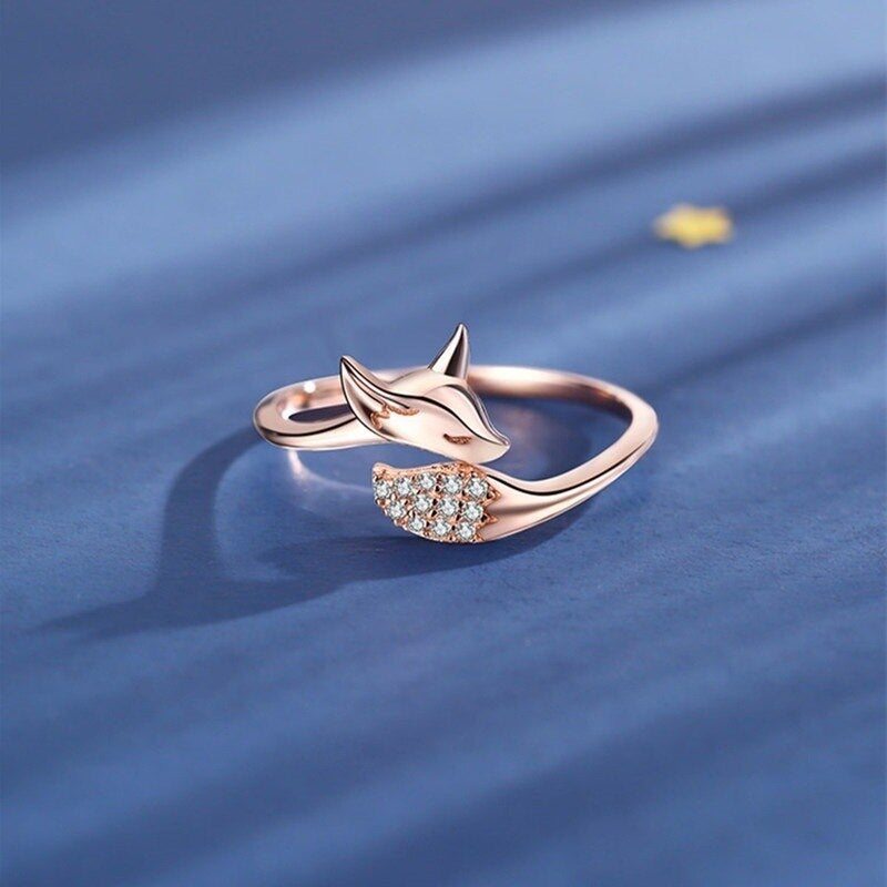 Bague en argent rose Fuchs