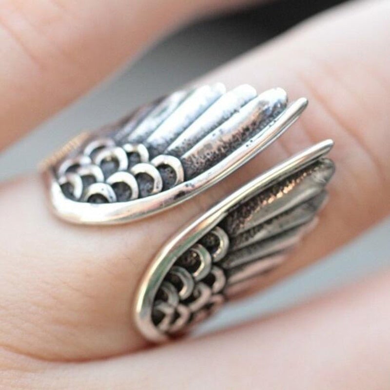 Bague d'ange ajustable en argent sterling 925
