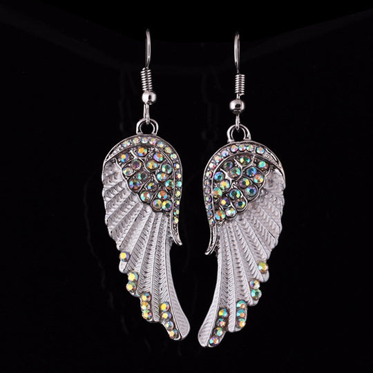 Boucles d'oreilles « Ailes d'ange » avec cristal
