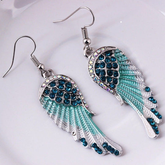Boucles d'oreilles « Ailes d'ange » avec cristal