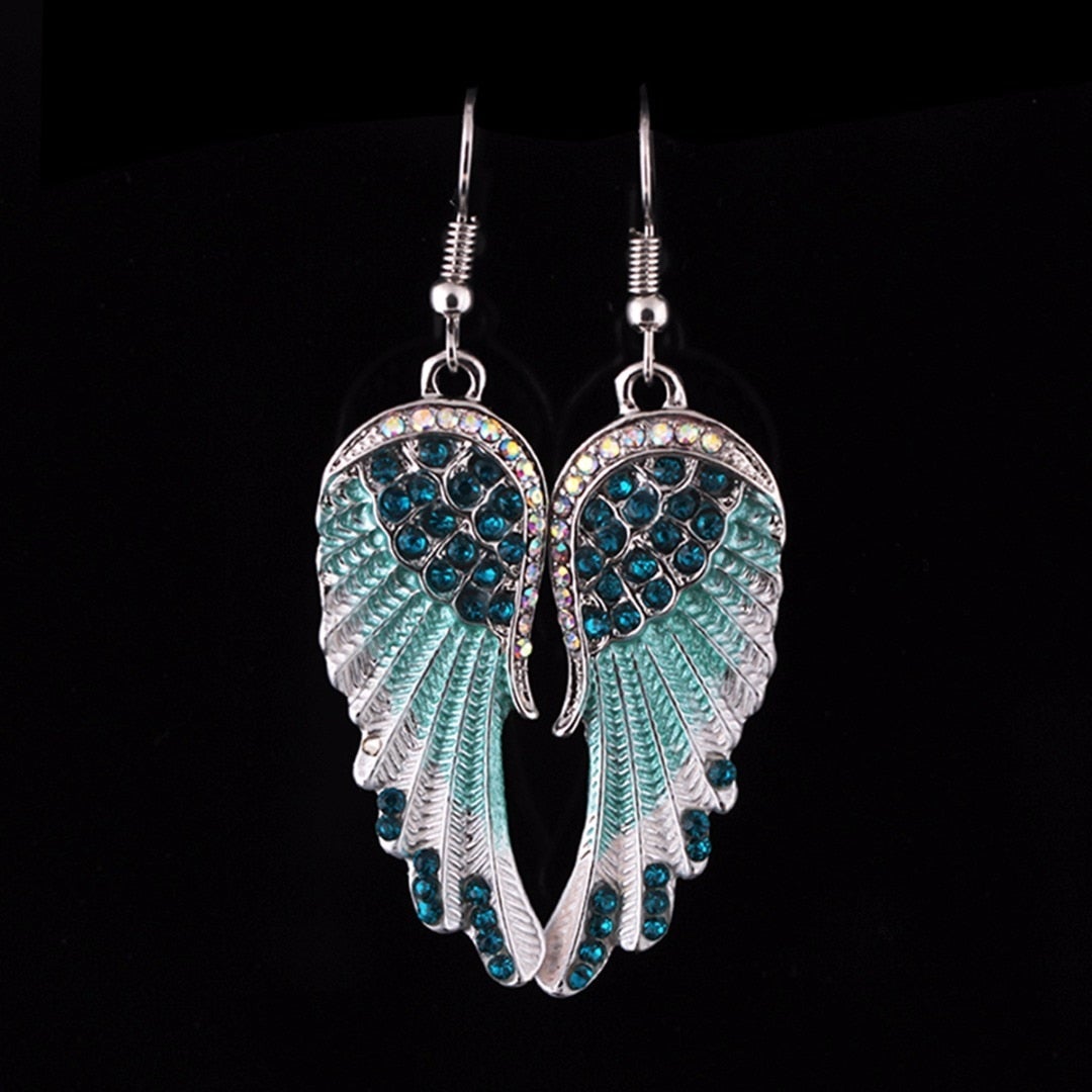 Boucles d'oreilles « Ailes d'ange » avec cristal