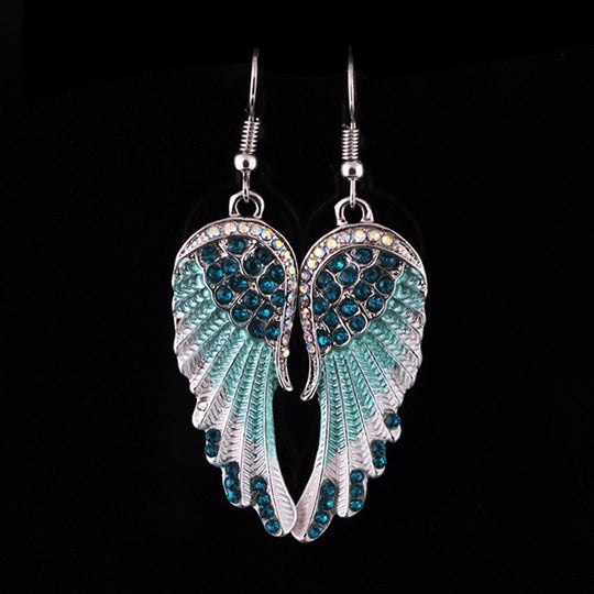 Boucles d'oreilles « Ailes d'ange » avec cristal