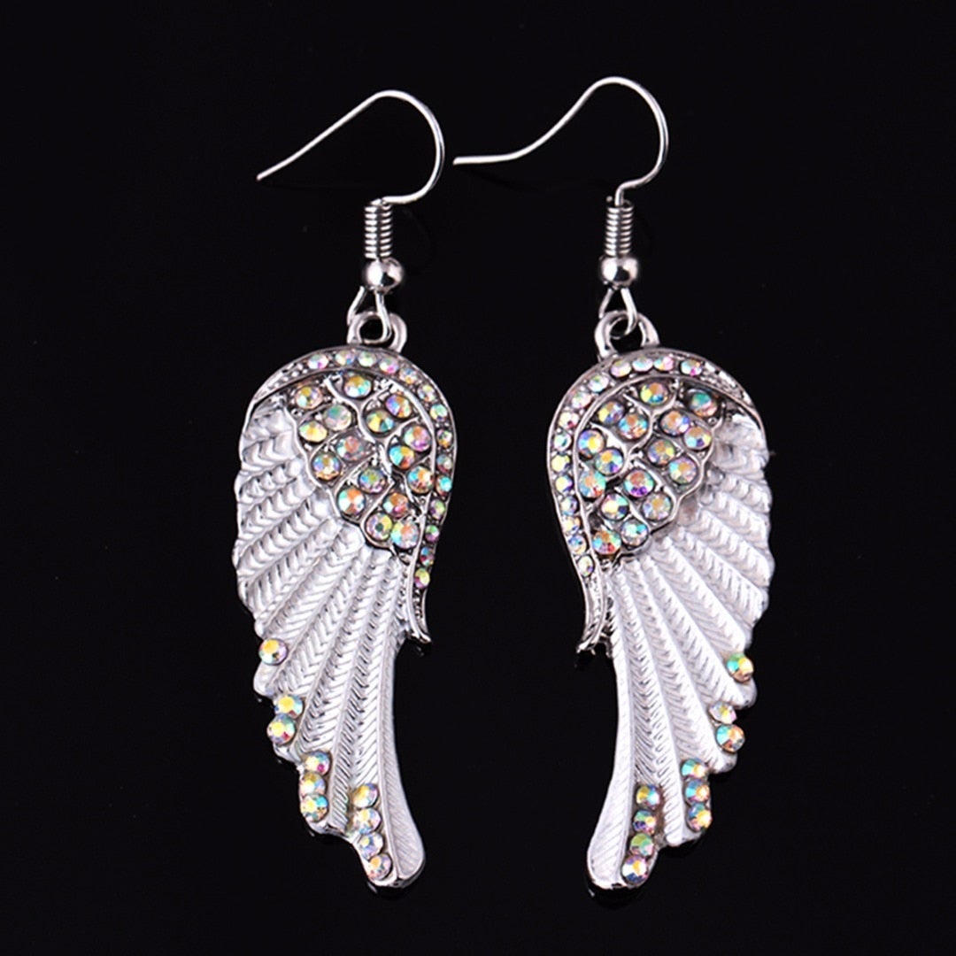 Boucles d'oreilles « Ailes d'ange » avec cristal