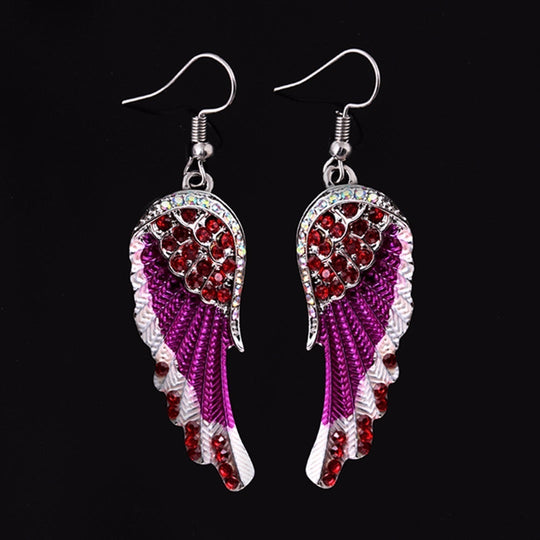 Boucles d'oreilles « Ailes d'ange » avec cristal