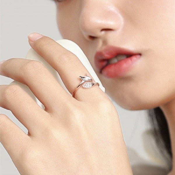 Bague en argent rose Fuchs