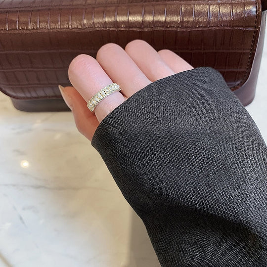 Bague de luxe en or et perles