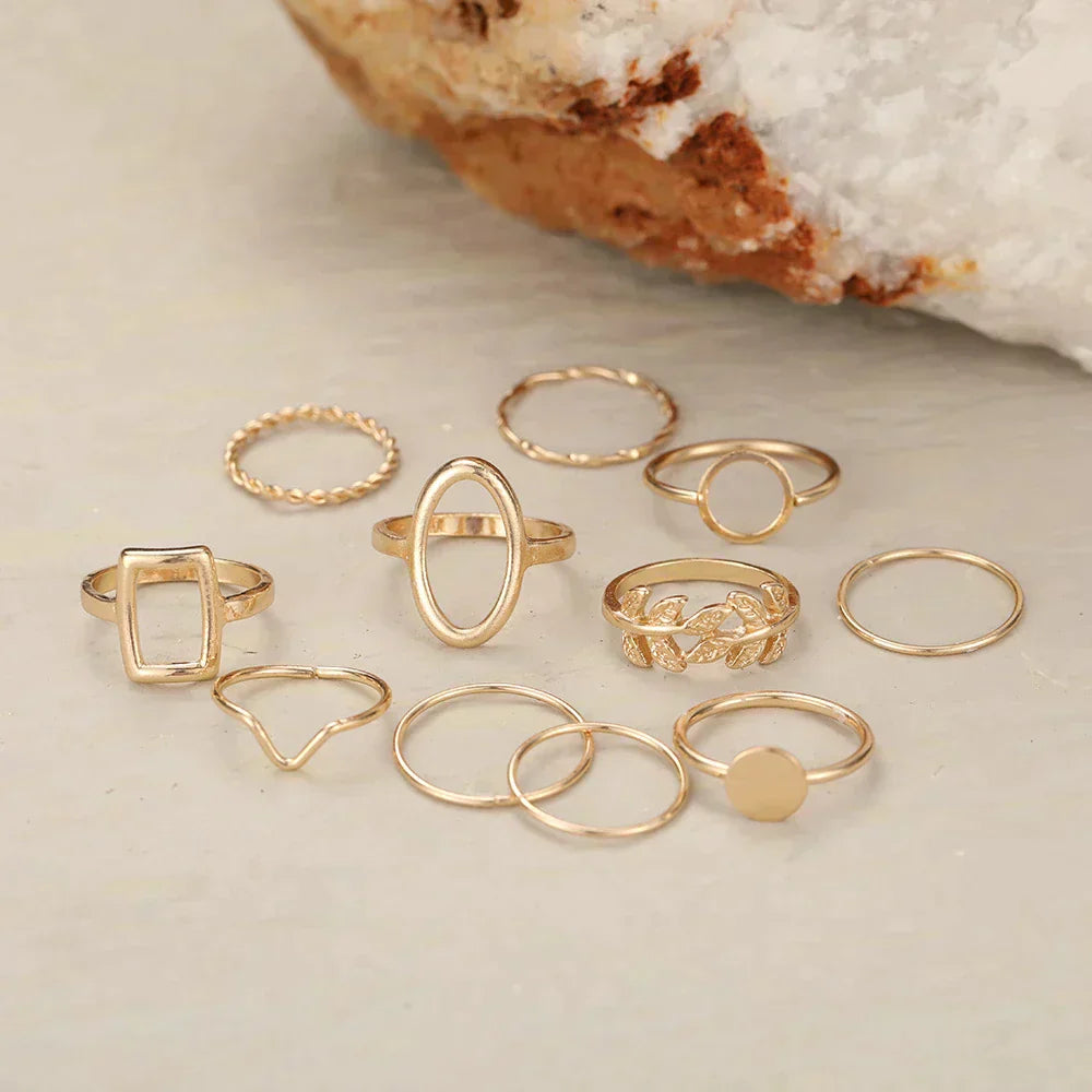 Lot de 11 bagues vintage en argent