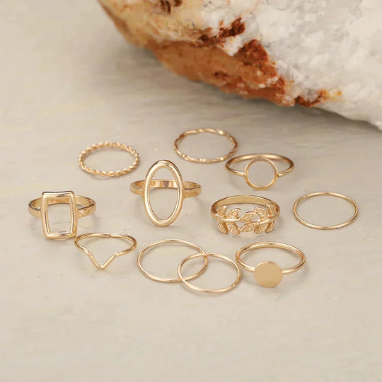 Lot de 11 bagues vintage en argent