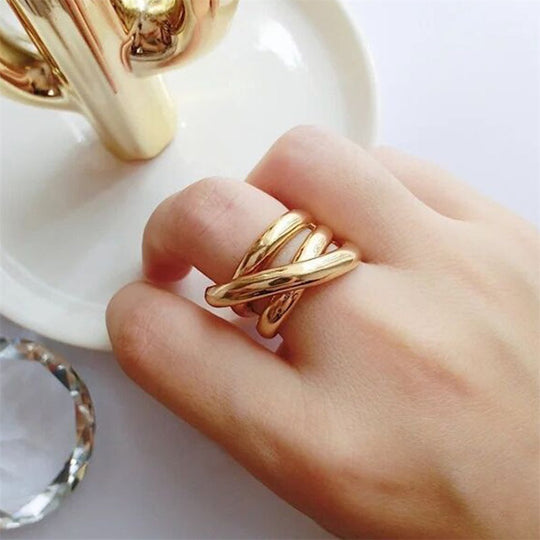 Bague superposée délicate et originale