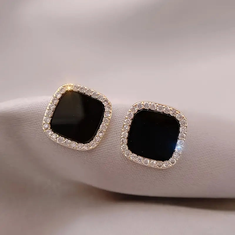 Boucles d'oreilles carrées géométriques