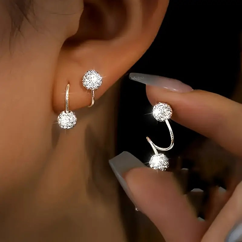 Boucles d'oreilles spirales de luxe