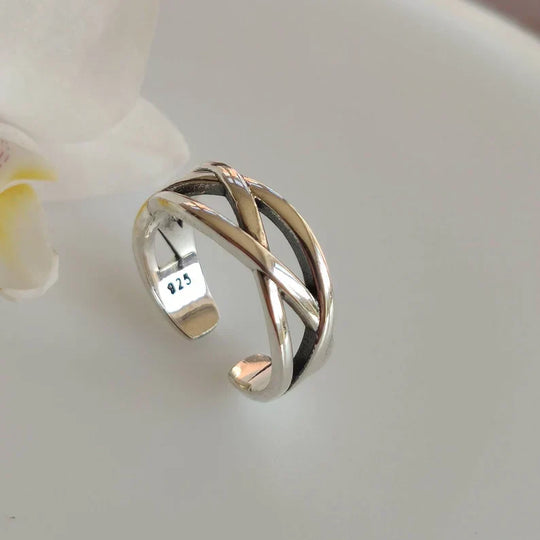 Bague en argent ajustable