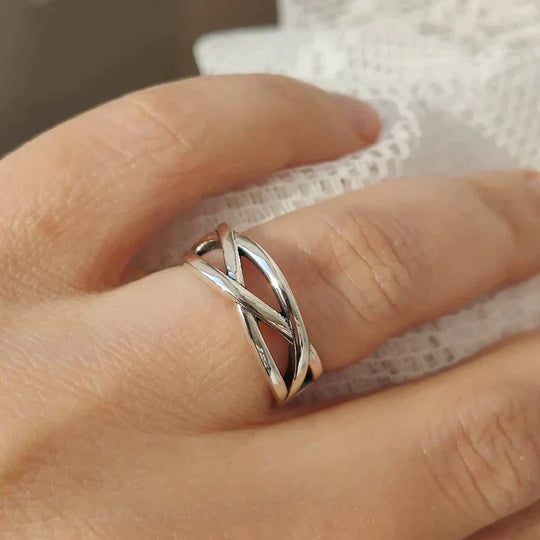 Bague en argent ajustable