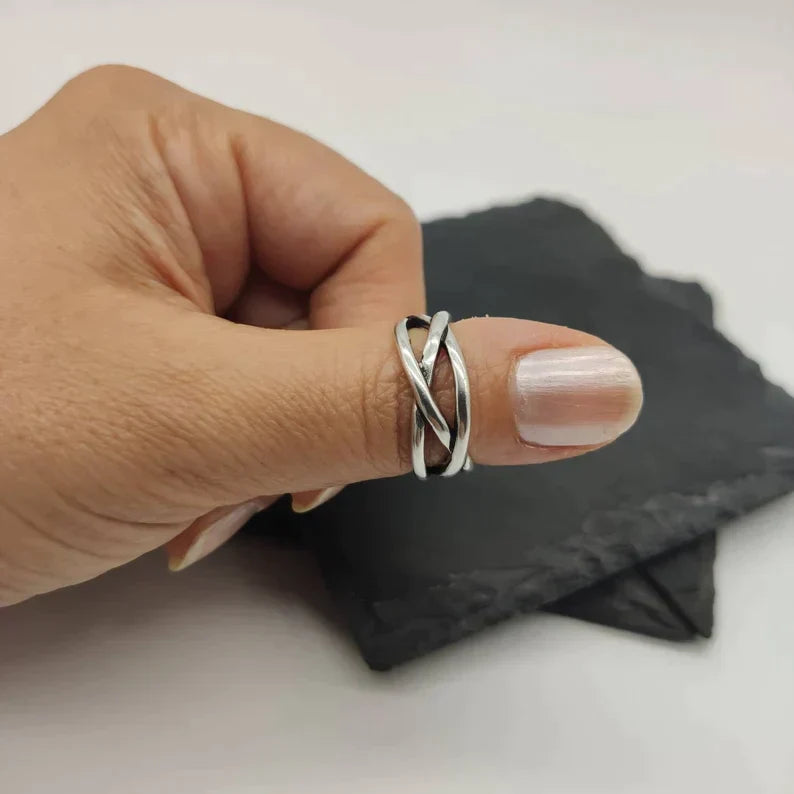 Bague en argent ajustable