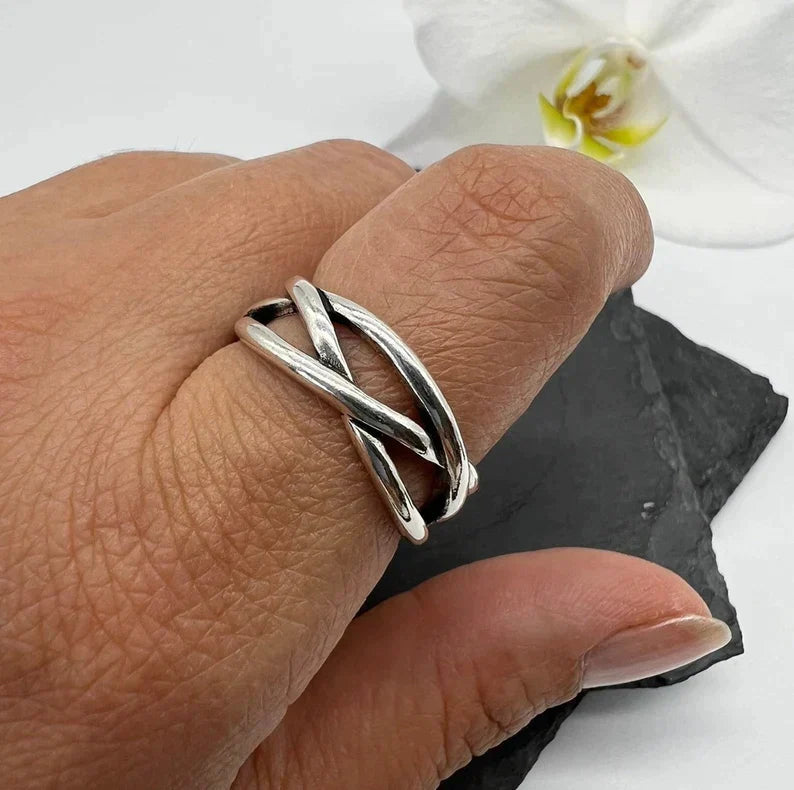 Bague en argent ajustable