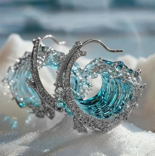Boucles d'oreilles « Le serment de l'océan »