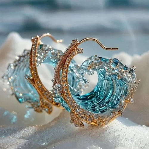 Boucles d'oreilles « Le serment de l'océan »