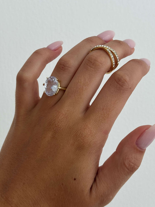 Avianna Bague ovale en zircone