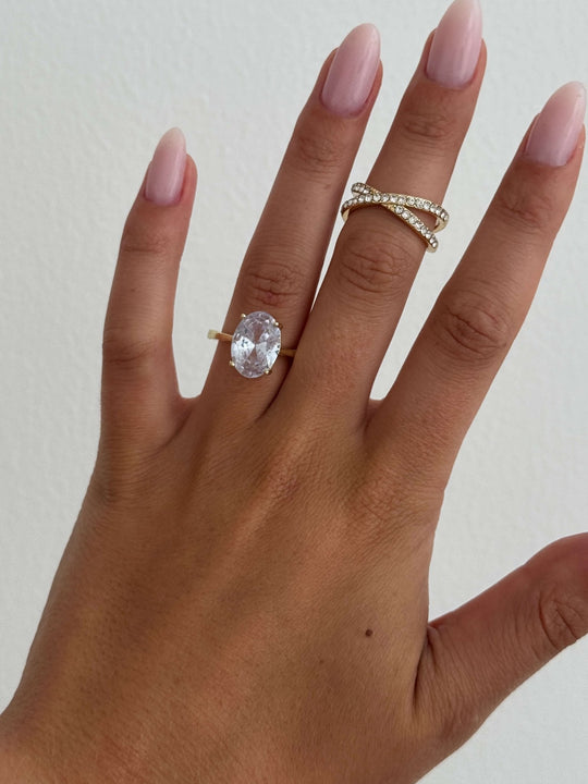 Avianna Bague ovale en zircone